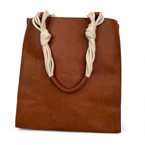 Universal Thread Brown Tote Bag with Rope Handles